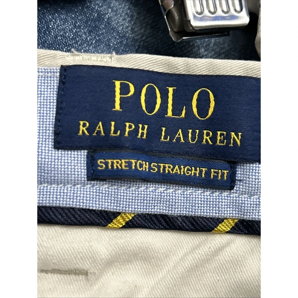 Mens Polo Ralph Lauren Stretch Straight Fit 7 Oz‎ Twill Chino Pants Sz 38 38x32